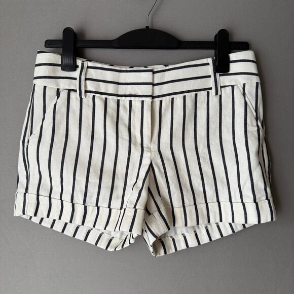 Express Dresses & Skirts - Express sz 6 black white striped linen shorts NWT‎